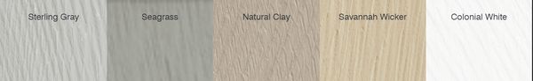 Solid Colors Available in Cedar Impressions Individuals